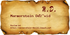 Marmorstein Dávid névjegykártya